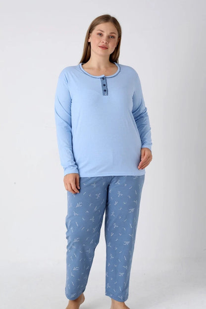 Pyjamaset Plus-Size Allium aus Baumwolle