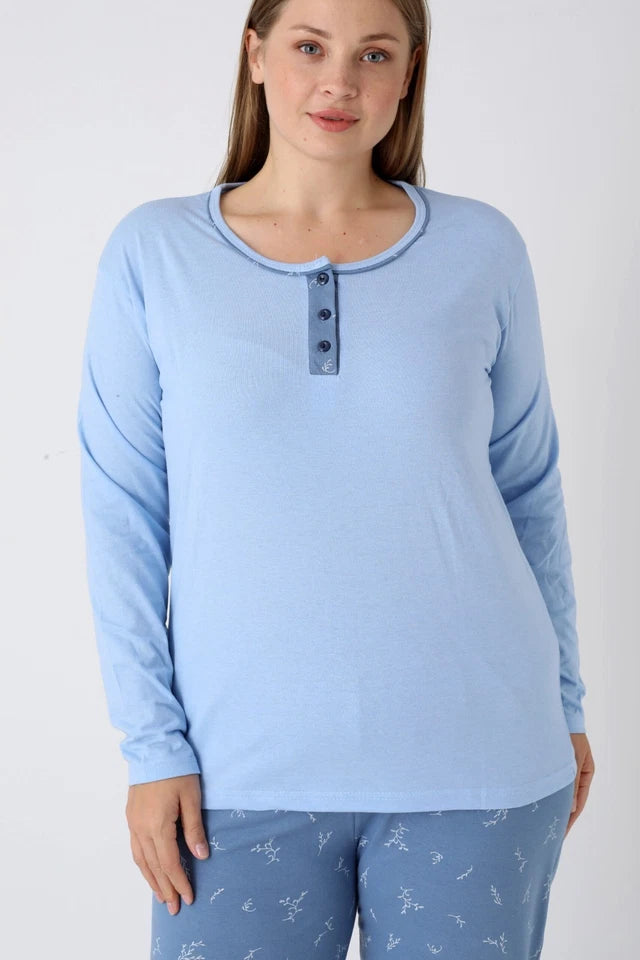 Pyjamaset Plus-Size Allium aus Baumwolle