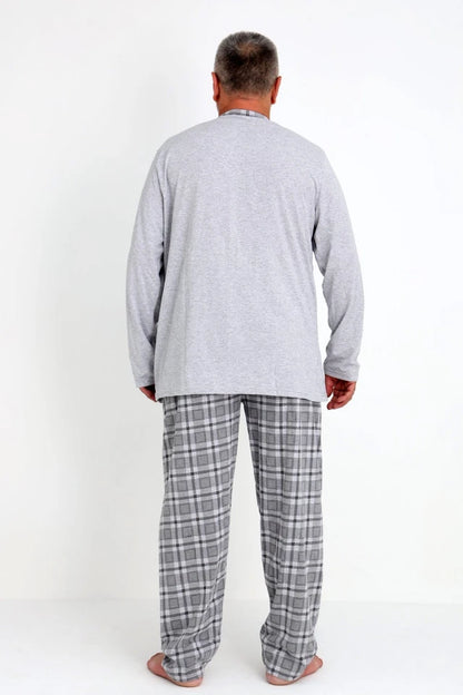 Pyjamaset Plus-Size Chess aus Baumwolle