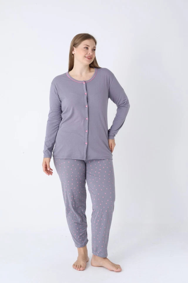 Pyjamaset Plus-Size Lobelia aus Baumwolle