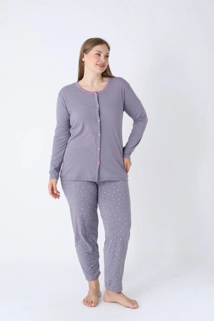 Pyjamaset Plus-Size Lobelia aus Baumwolle