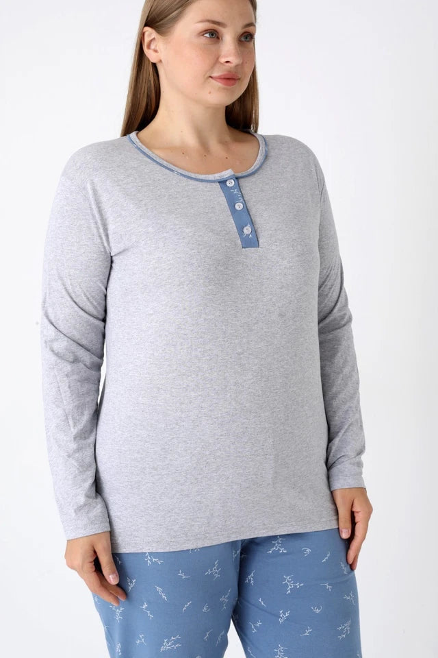 Pyjamaset Plus-Size Allium aus Baumwolle