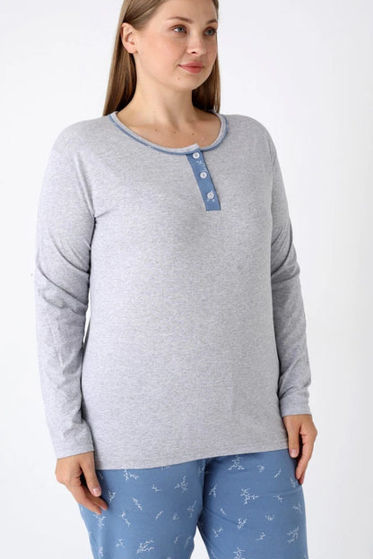 Pyjamaset Plus-Size Allium aus Baumwolle