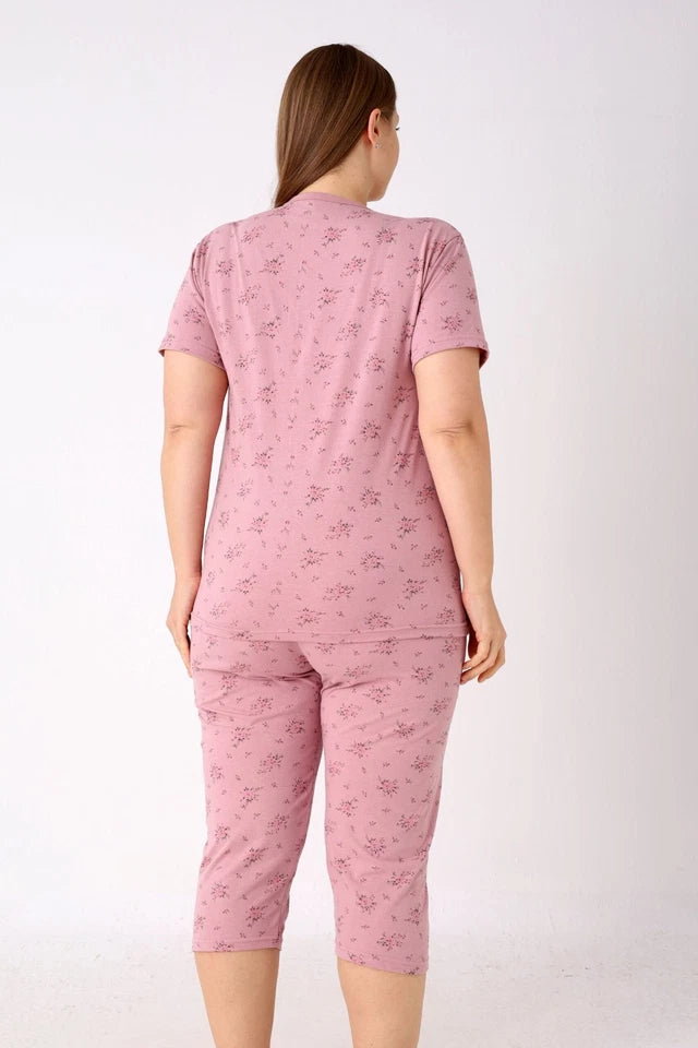 Pyjamaset Plus-Size Begonia aus Baumwolle