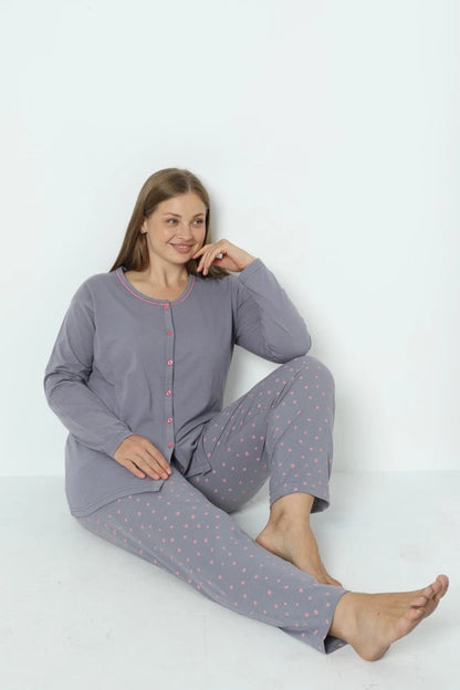 Pyjamaset Plus-Size Lobelia aus Baumwolle